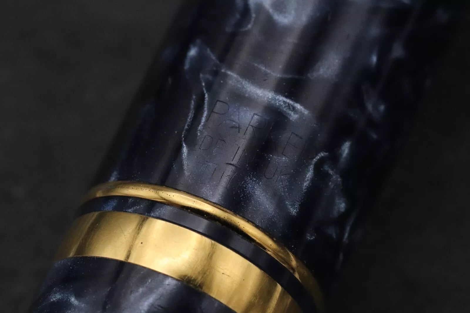 Parker Duofold Centennial Blue Marble Fountain Pen - MK1 - 1991 image 5
