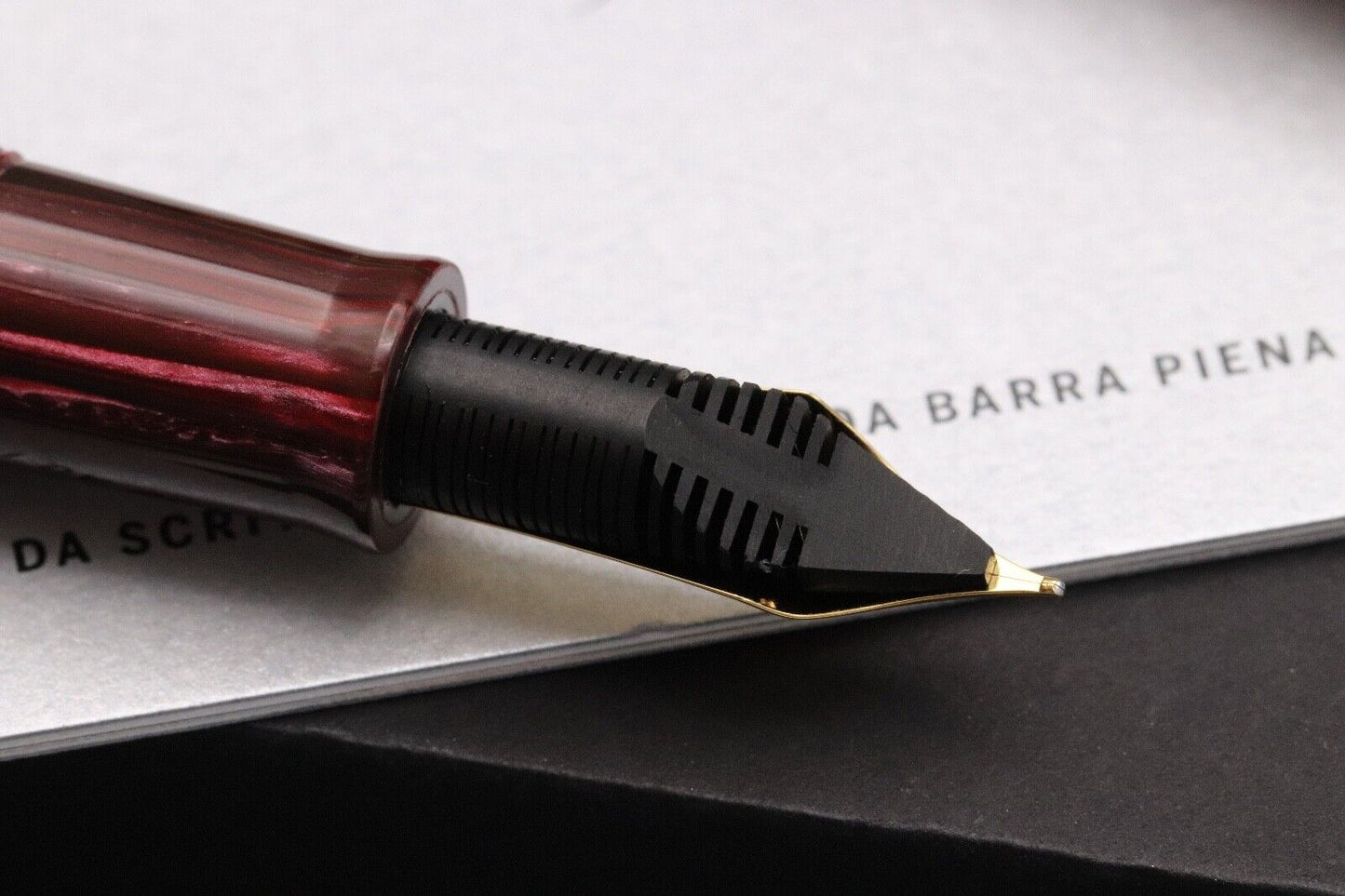 Leonardo MZ Grande Rubino Celluloid Fountain Pen - Medium #8 La Fenice Nib image 4