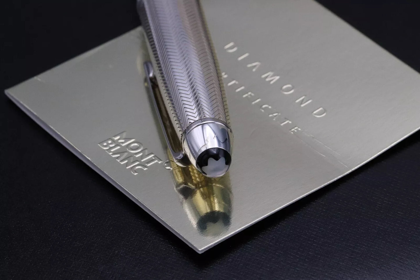 Montblanc Meisterstuck LeGrand Silver Barley Diamond Fountain Pen image 9
