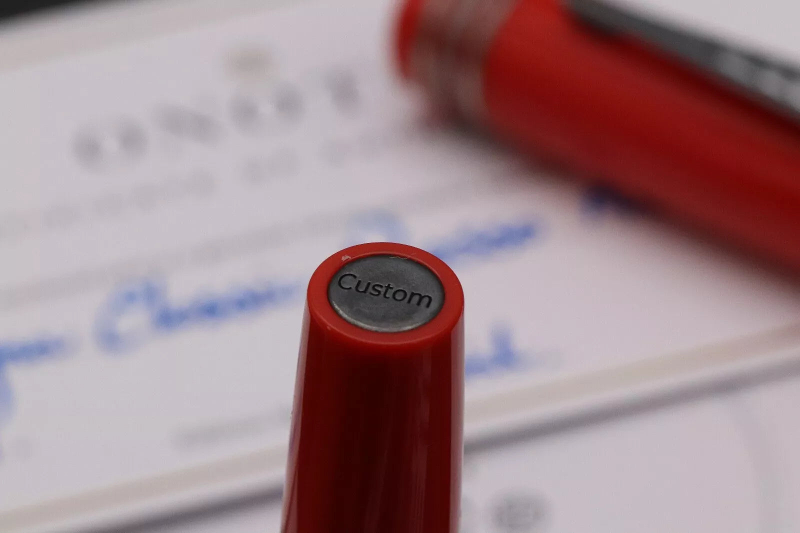 Onoto Magna Classic Rosso Custom 1/1 Fountain Pen - #8 Stub Nib Pablo at FPnibs image 4