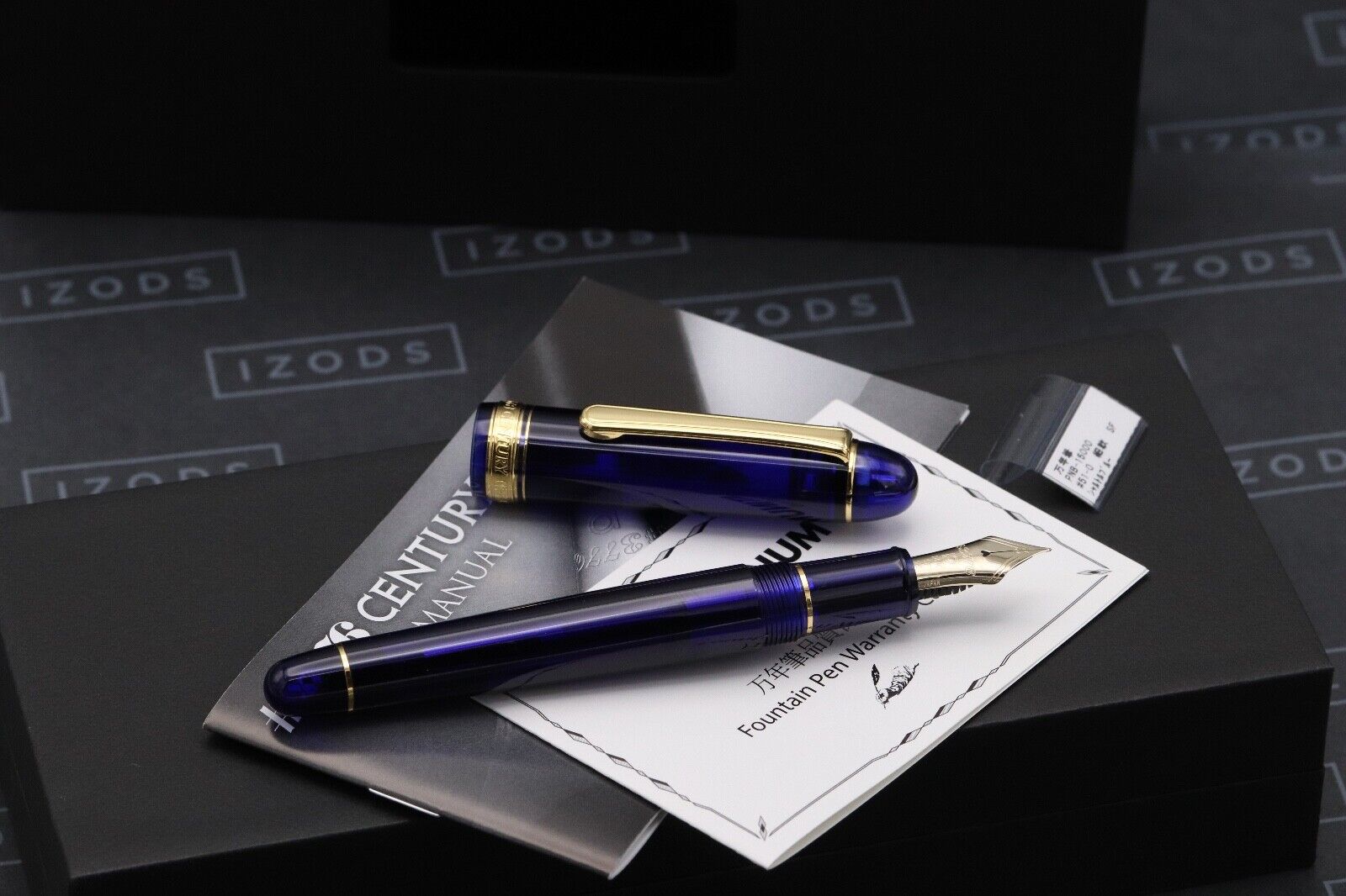 Platinum #3776 Century Chartres Blue GT Fountain Pen - SF Nib image 1