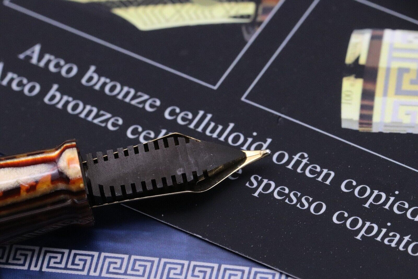 ASC Gladiatore Medio Arco Bronze Celluloid Fountain Pen - UNUSED image 3