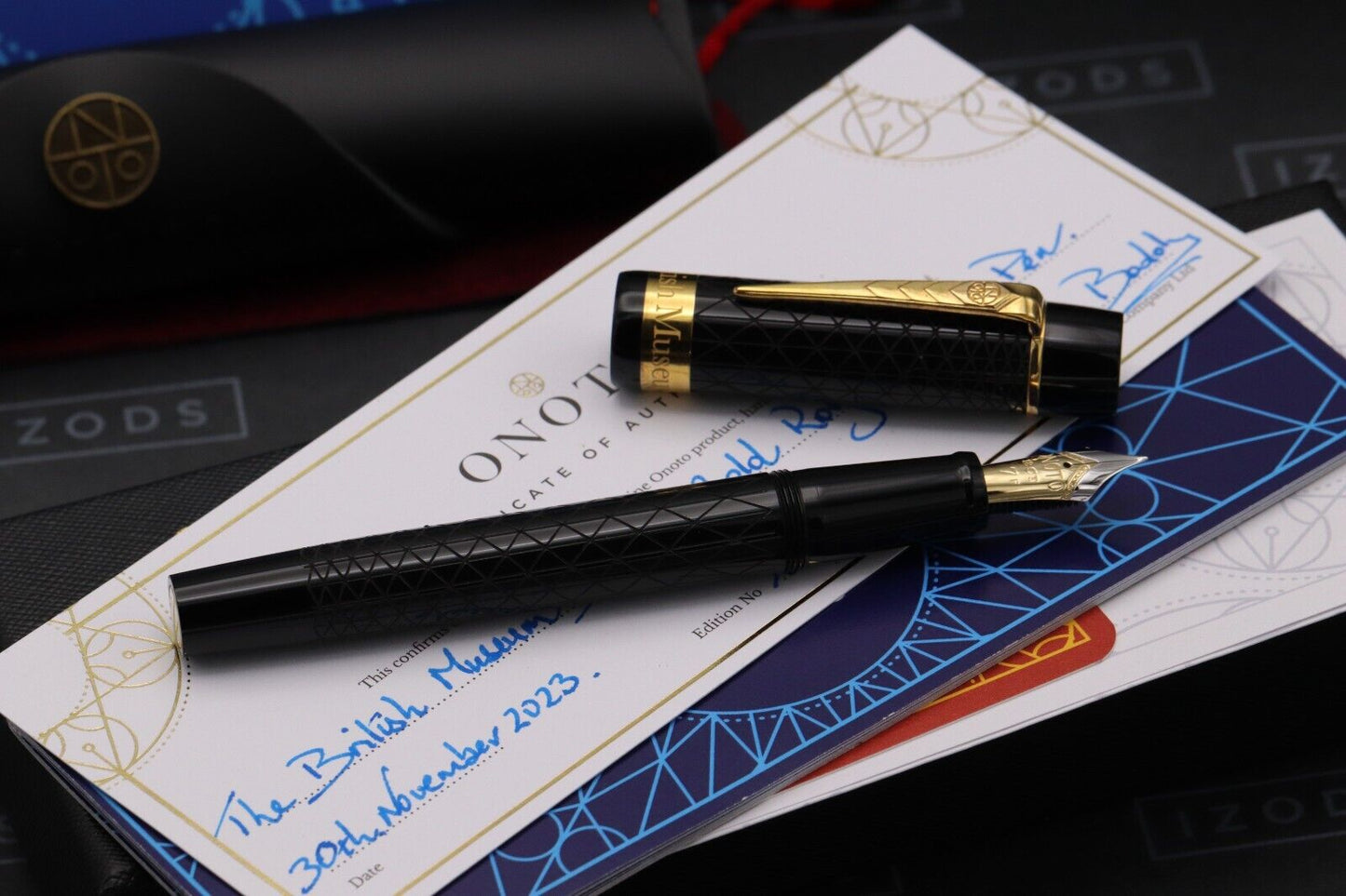 Onoto Magna British Museum Fountain Pen - 18k Fine Nib - DIPPED image 1