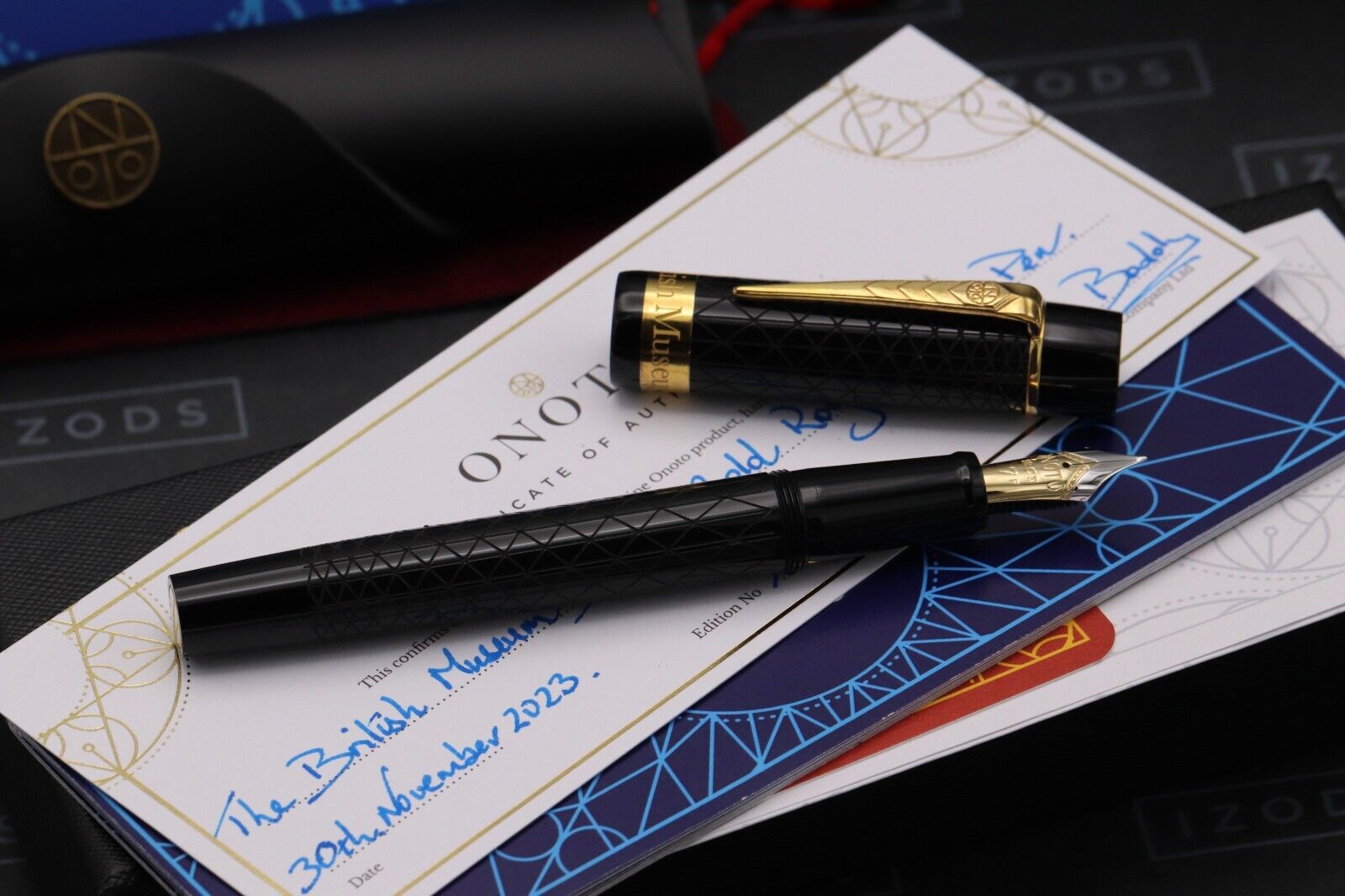 Onoto Magna British Museum Fountain Pen - 18k Fine Nib - DIPPED image 1